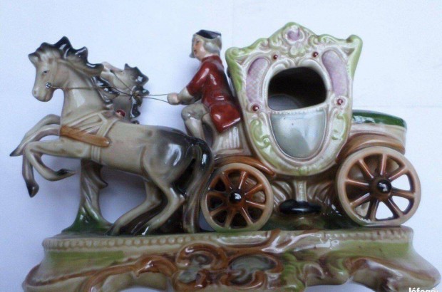Vintage porceln lovas hint jszer gynyr
