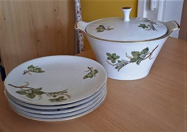 Vintázs német Bavaria Wunsiedel porcelánedények