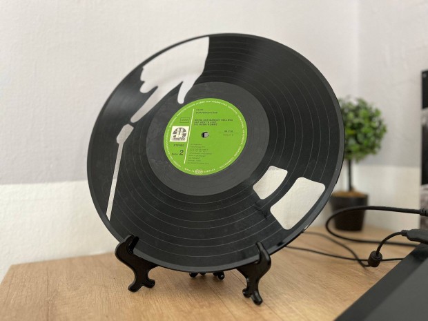 Vinyl fali dekor asztali állvánnyal, DJ bakelit tárgy