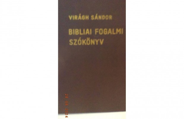 Virgh Sndor: Bibliai fogalmi szknyv