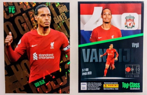 Virgil van Dijk Liverpool Holo Giants focis krtya Top Class 2023