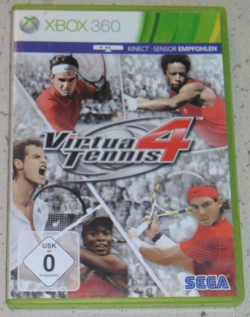 Virtua Tennis 4. (Tenisz) kinect re is Gyri Xbox 360 Jtk Akr Flr