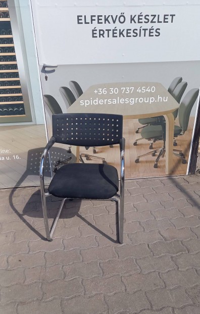 Vitra konferencia szék, tárgyalószék, krómozott karfás - használt szék
