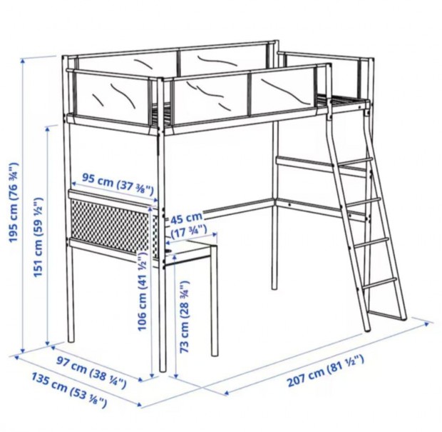 Vitval, Galriagy-keret asztallappal, fehr/vilgosszrke, 90x200 cm,