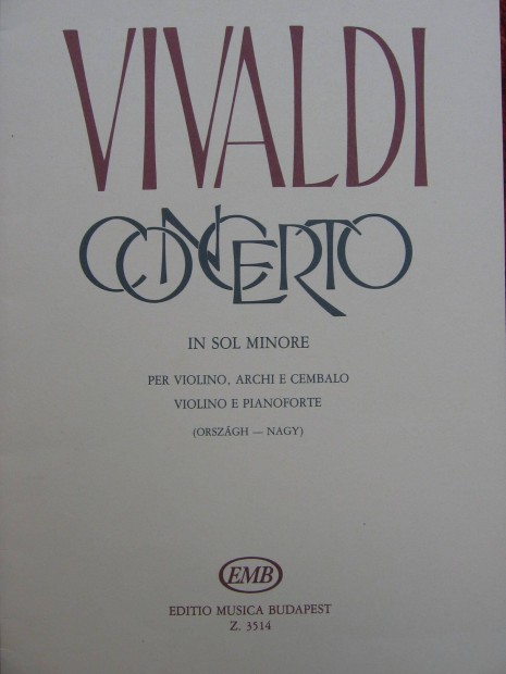 Vivaldi g-moll hegedverseny heged kotta
