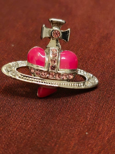 Vivienne westwood pink heart earrings orb