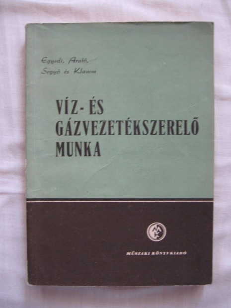 Víz- és gázszerelő munka, könyv