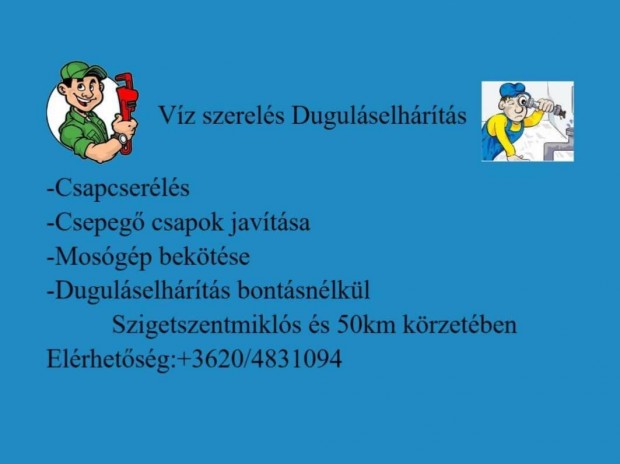 Vz szerels s dugulselhrts