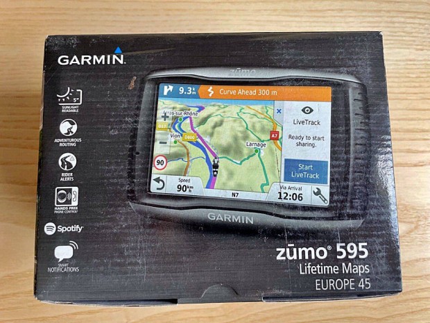 Vzll Motoros GPS Garmin Zmo 595 navigci 2024 lettartam Full EU