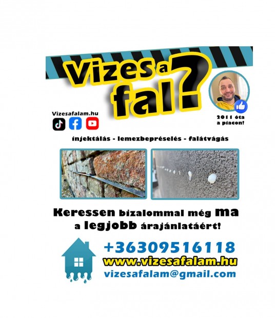 Vizes falak utólagos szigetelése! Lemezbesajtolás, injektálás