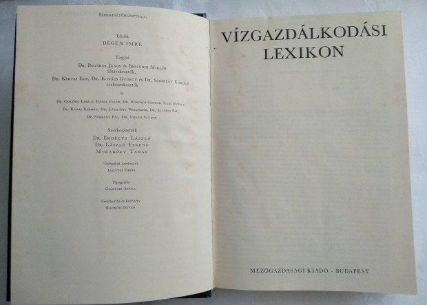 Vzgazdlkodsi Lexikon knyv Dgen Imre s msok