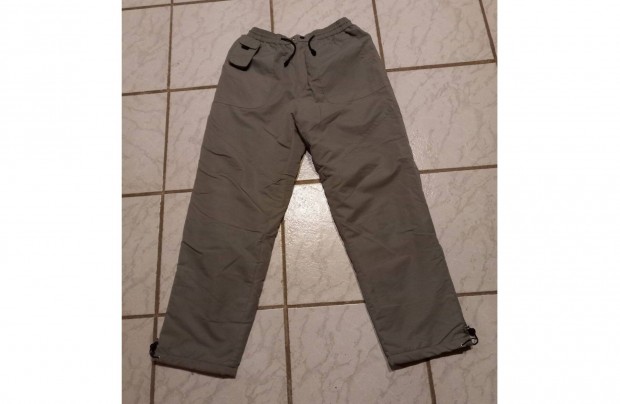Vízhatlan, Szürke bélelt meleg nadrág L-es, 102 cm hosszú - Új