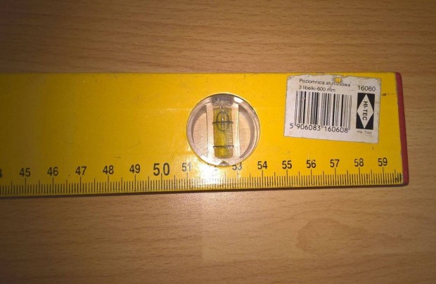 Vízmérték vízszintező alumínium profil 60 cm egyenes vonalzó