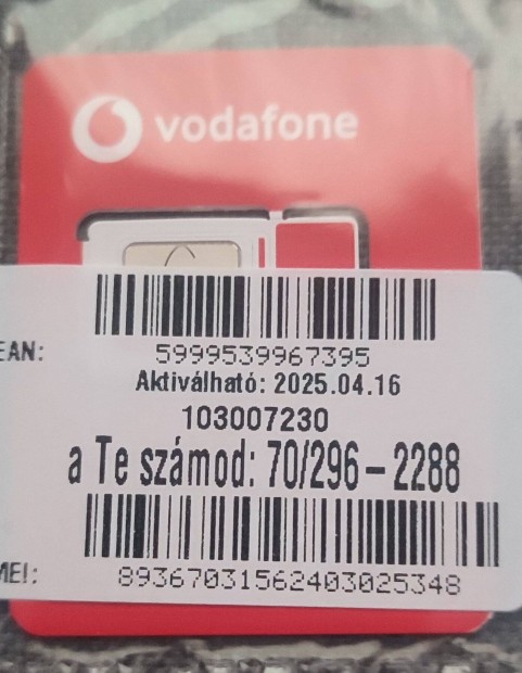 Vodafone jobb szm elad