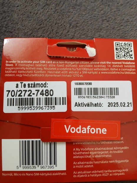 Vodafone sim krtya. j!