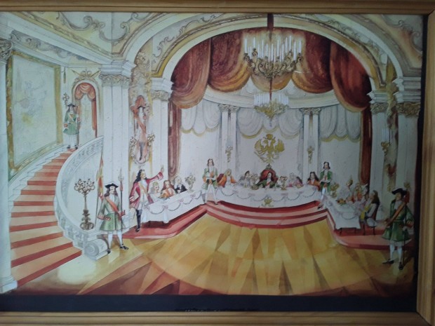 Vogel Eric (1907-1996) Fri palota festmny fakeretben 50 x 70 cm kp