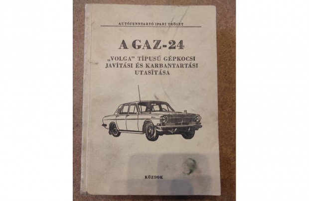 Volga Gaz 24 javtsi karbantartsi knyv