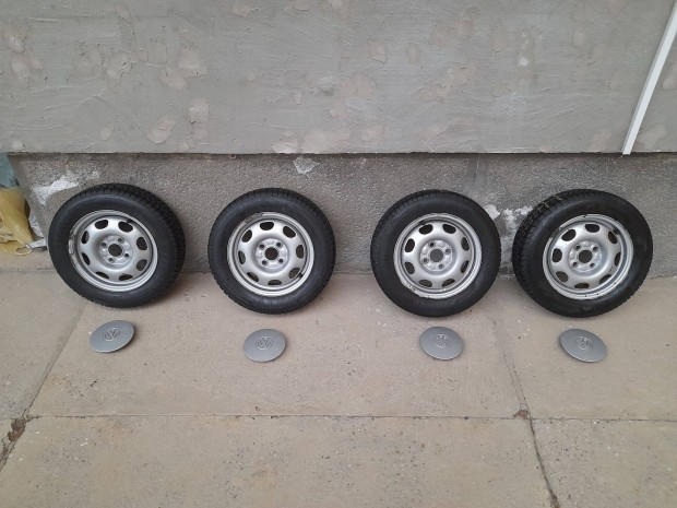 Volkswagen 13" 4x100 Lemezfelni Tli Gumigarnitrval