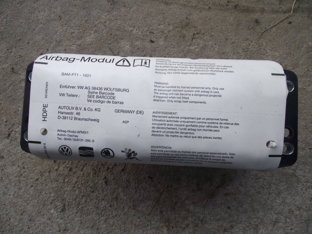 Volkswagen Golf 5 Jetta Utas oldali légzsák 2004-2010 1K0880204