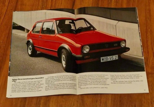 Volkswagen Golf I Prospektus 1982 GTI Is Benne Van