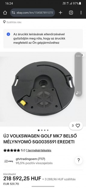 Volkswagen Golf Melynyomo 