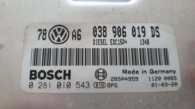 Volkswagen Passat B5.5 1.9 PDTDI AVF Motorvezrl cikkszm 038906019DS