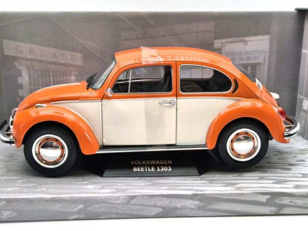 Volkswagen VW Beetle Bogár bogárhátú 1303 1974 narancs/fehér 1:18 1/1