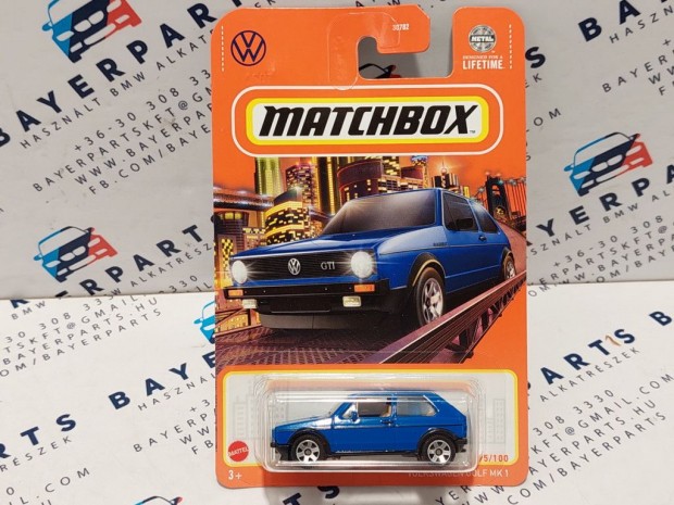 Volkswagen VW Golf MK 1 - 2024 95/100 - hossz krtys -  Matchbox -