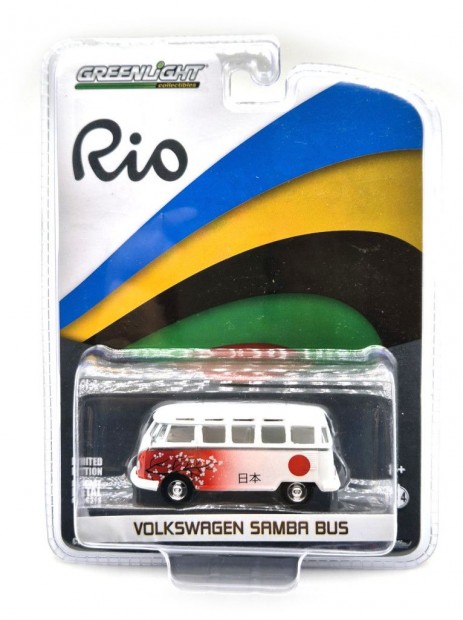 Volkswagen VW Samba Bus - Rio Olympics (2016) - Greenlight - 1:64