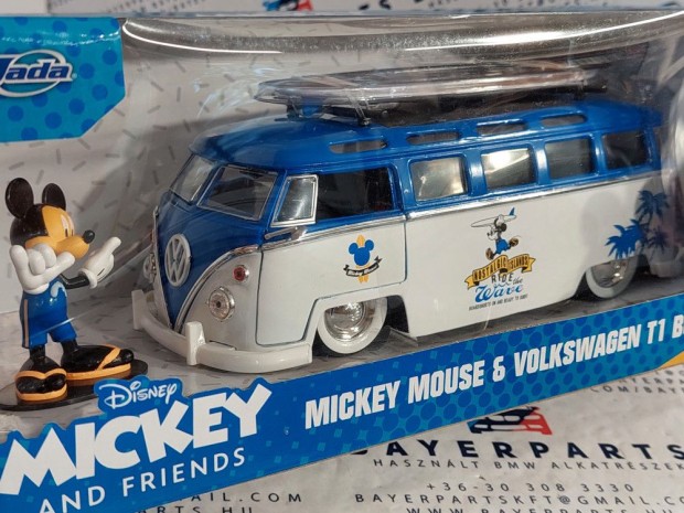 Volkswagen VW T1 Samba minibus - Mickey egr figurval -  Jada - 1:24