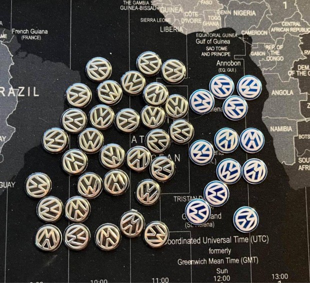 Volkswagen VW kulcs jel emblma log felirat fekete kk
