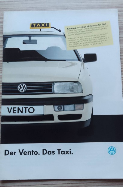 Volkswagen Vento Taxi (1993) prospektus, katalgus!!