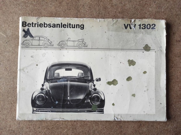 Volkswagen Vw. Bogr 1302, 1302 S. kezelsi utasts, 1970