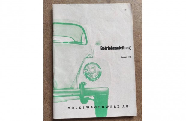 Volkswagen Vw. Bogr kezelsi karbantartsi tmutat.1965.08-