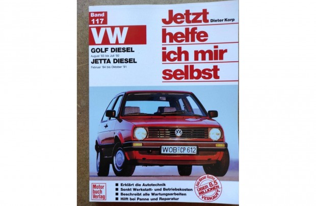 Volkswagen Vw. Golf 2. Jetta Dzel javtsi karbantartsi knyv