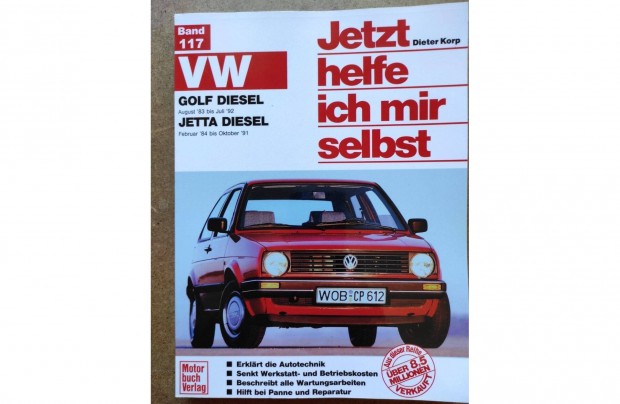 Volkswagen Vw. Golf 2. Jetta Dzel javtsi karbantartsi knyv