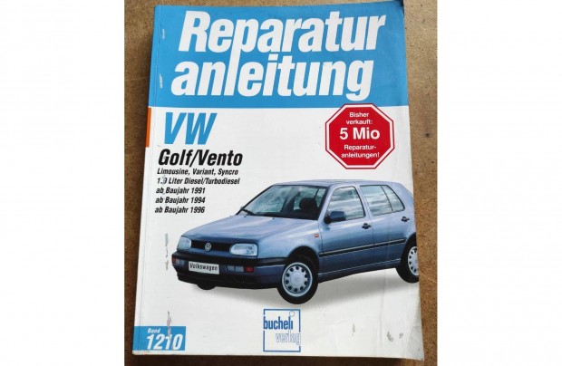 Volkswagen Vw. Golf 3 Dzel javtsi karbantartsi knyv