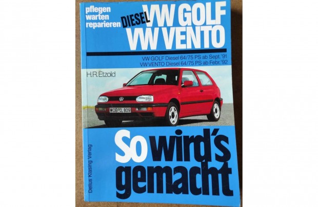 Volkswagen Vw. Golf Vento 3 Dzel javtsi karbantartsi knyv