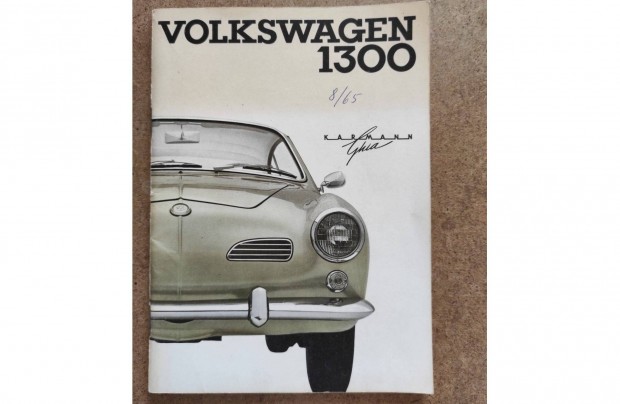 Volkswagen Vw. Karmann Ghia 14 kezelsi utasts 1965.08-
