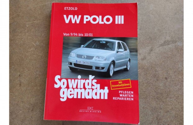 Volkswagen Vw, Polo III. javtsi karbantartsi knyv