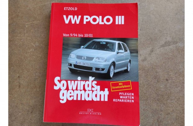 Volkswagen Vw, Polo III. javtsi karbantartsi knyv