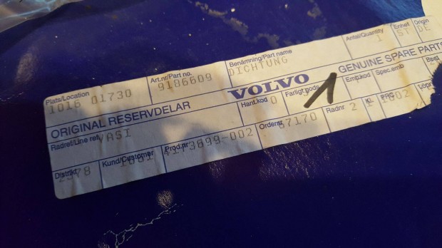 Volvo 9186609 850 S70 V70 S80 TDI kartertömítés