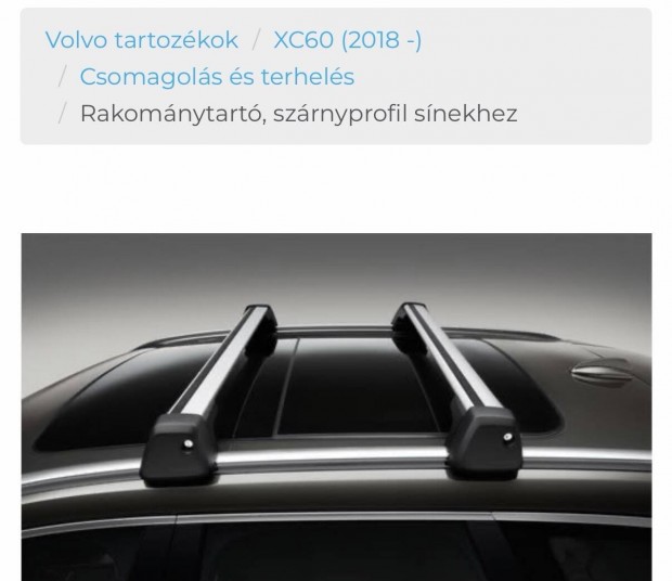 Volvo XC60 (2018-) tet�csomagtart� s�n
