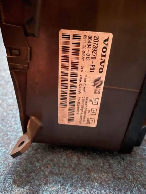 Volvo kamion műszerfal