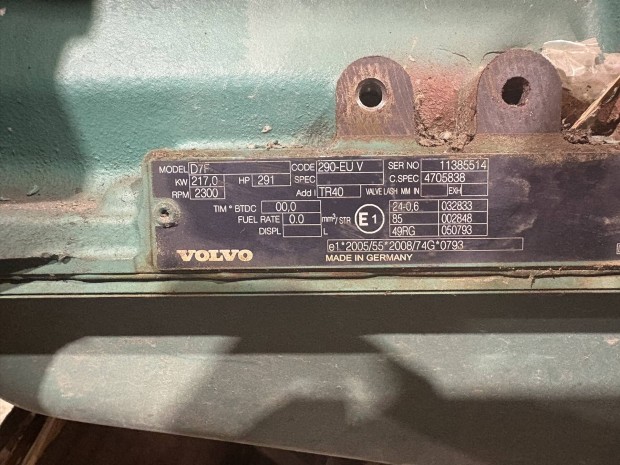 Volvo motor elad D7 F 0km ! 