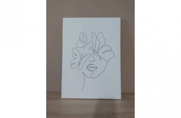Vonalrajz kép falikép feszített vásznon 33x46cm