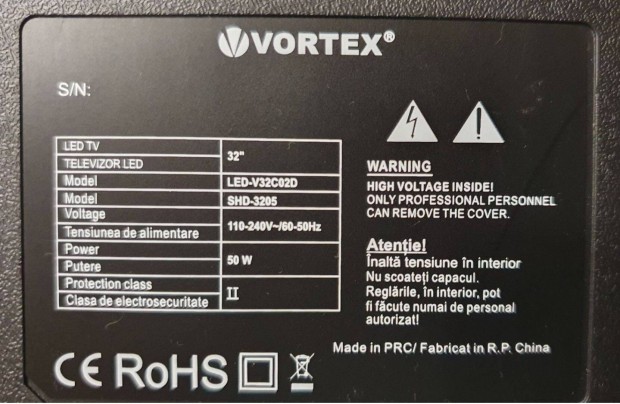 Vortex LED-V32C02D LED LCD tv hibs trtt CV9202H-Dpw httr hibs!