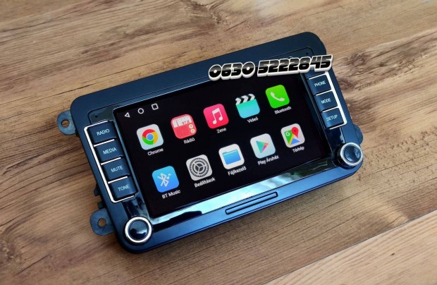 Vw 2Din Caddy Sharan Passat Multimédia Android Rádió Navigáció Carplay
