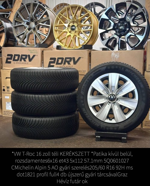 Vw T-Roc 16 zoll téli Kerékszett 205/60 R16