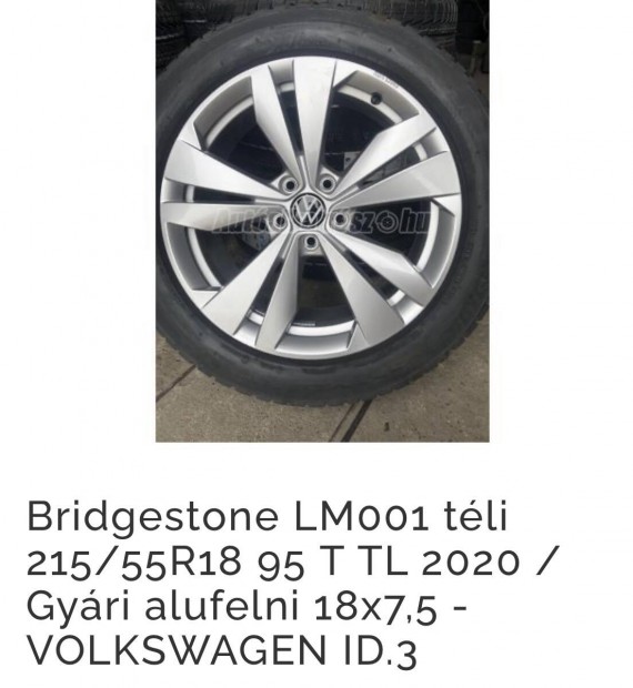 Vw id.3 tli kerk szett